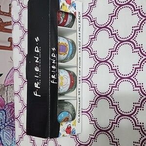 Friends television series shot glasses